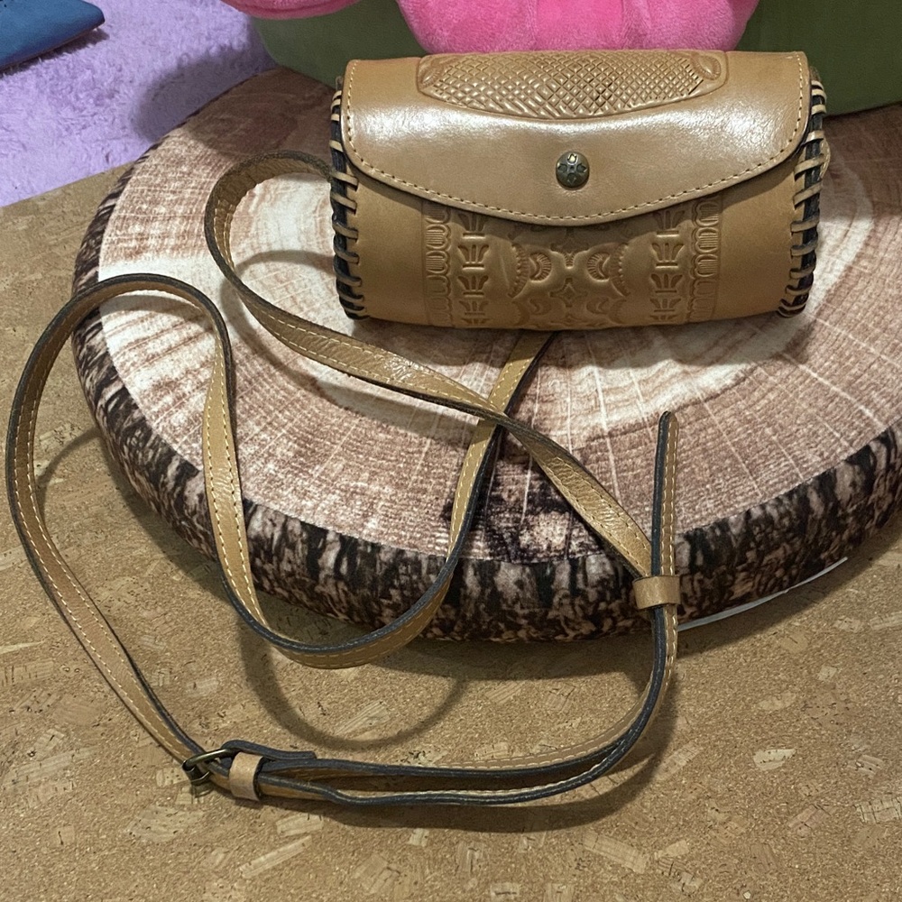 Patricia Nash Tan Leather Crossbody Bag